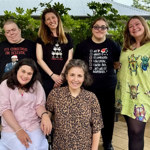 Photo of Jennifer Baldock, Michelle Bellon, Irene Belperio, Jala Burton, Tim Cahalan & Hannah Beinke